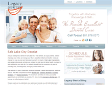 Tablet Screenshot of legacydental.com